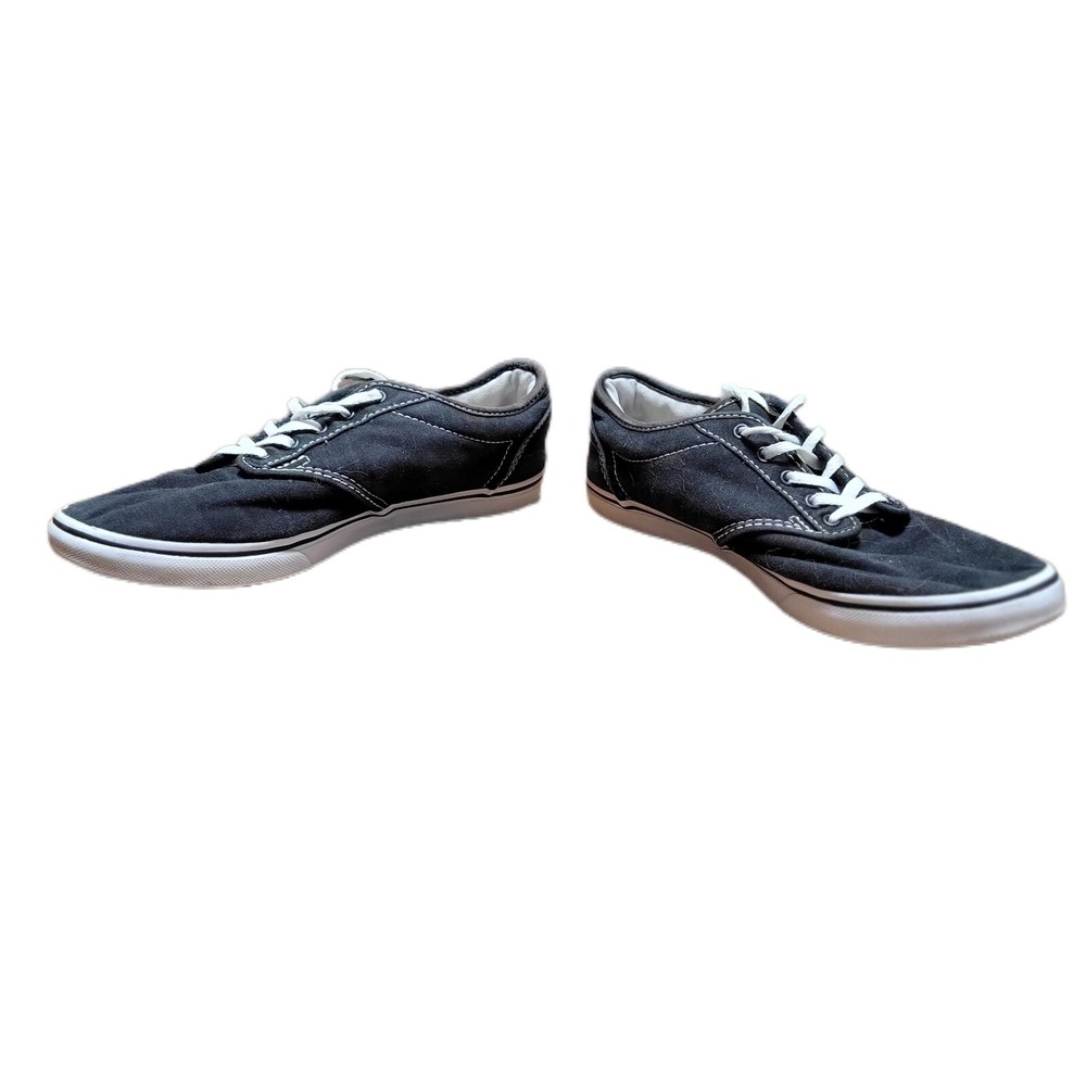 Vans Atwood Low‎ Black Canvas Sneakers Womens Low Top Skate Shoes Black White - Picture 4 of 7